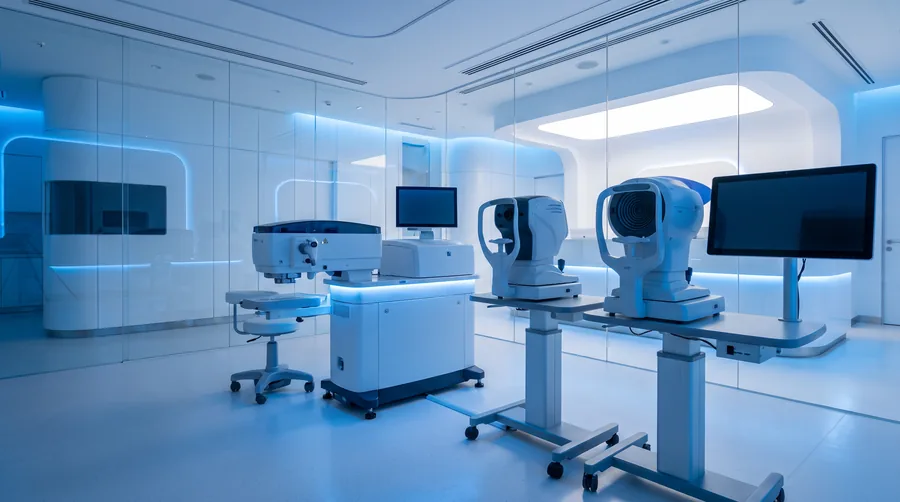 Equipamentos cirúrgicos oftalmológicos do centro cirúrgico do Visare Hospital de Olhos — NGENUITY 3D, UNITY VC 4D e FEMTO LDV Z8